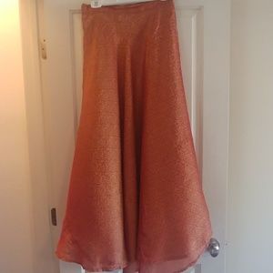 Gorgeous orange and gold sari skirt